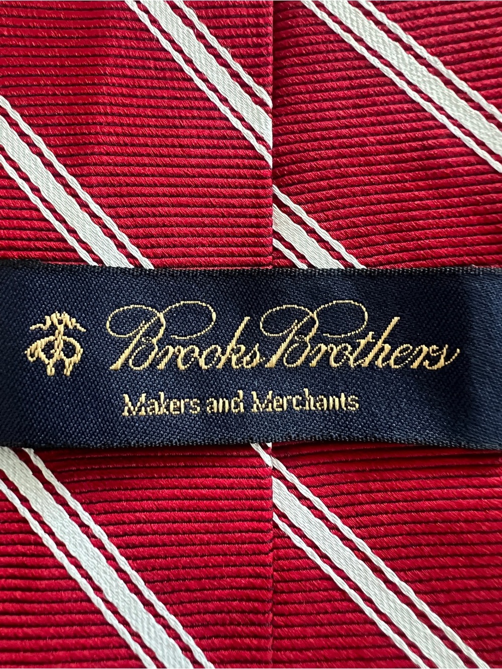 Vintage Brooks Brothers Red Striped Silk Tie